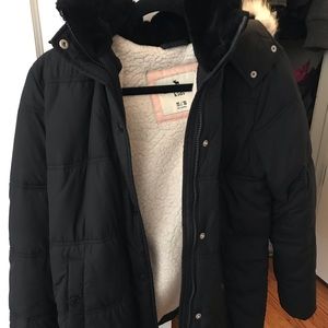 Black Abercrombie Kids Winter Coat size 15/16